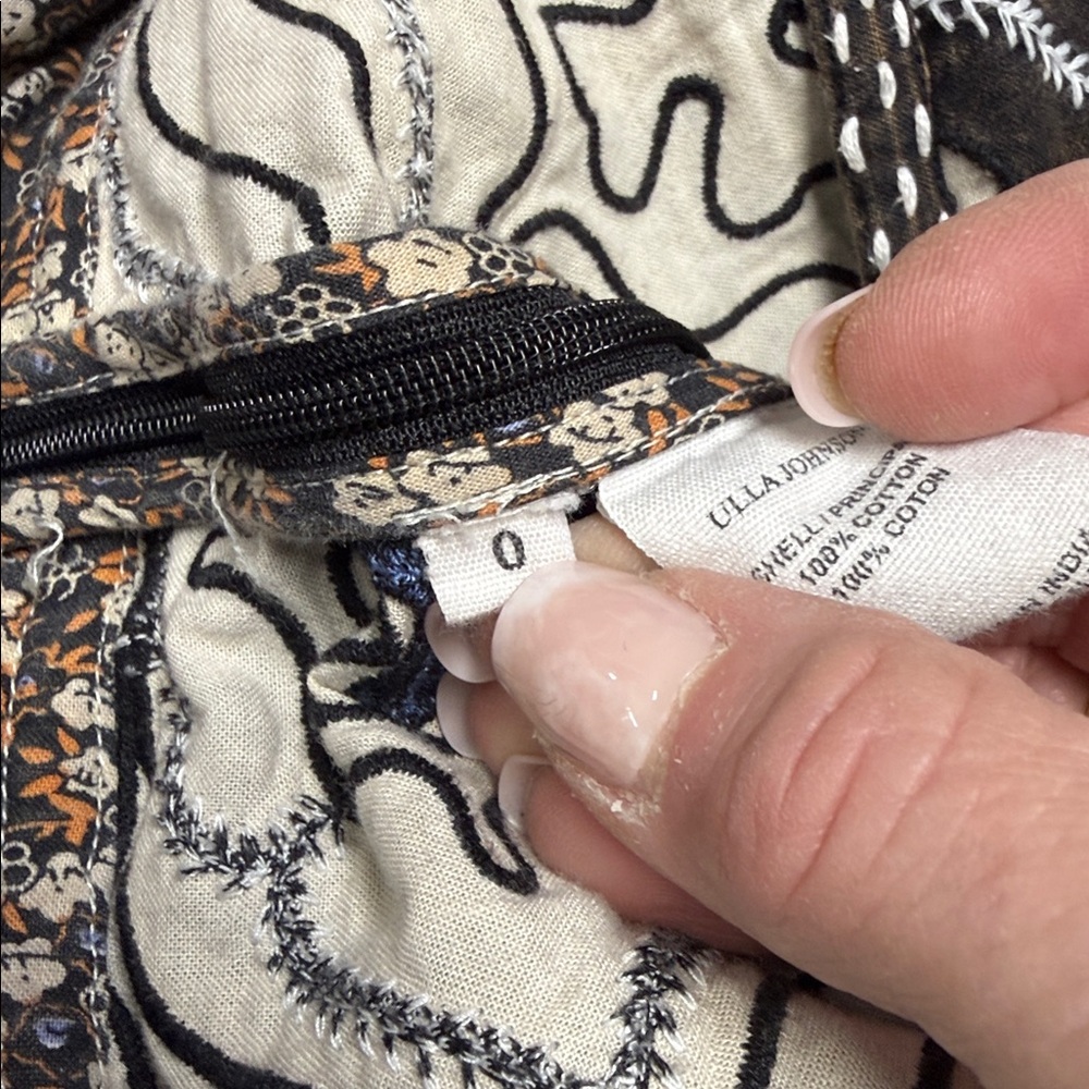 Ulla Johnson Tariq Hand Embroidered  Patchwork Cotton Shorts Size 0 - Picture 12 of 14